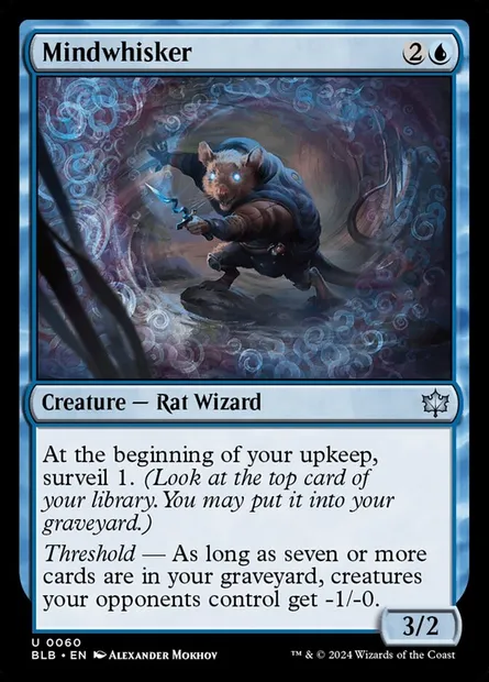Mindwhisker, Magic card BLB 60 — Bloomburrow set