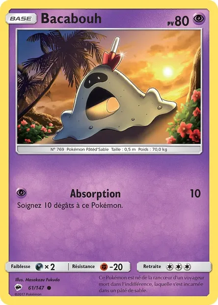 Bacabouh, carte Pokémon BUS 61 — extension Ombres Ardentes