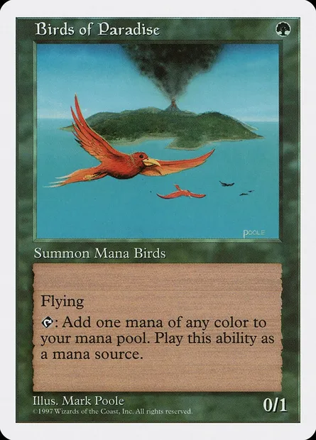 Birds of Paradise, Magic card 5ED 280 — Fifth Edition set