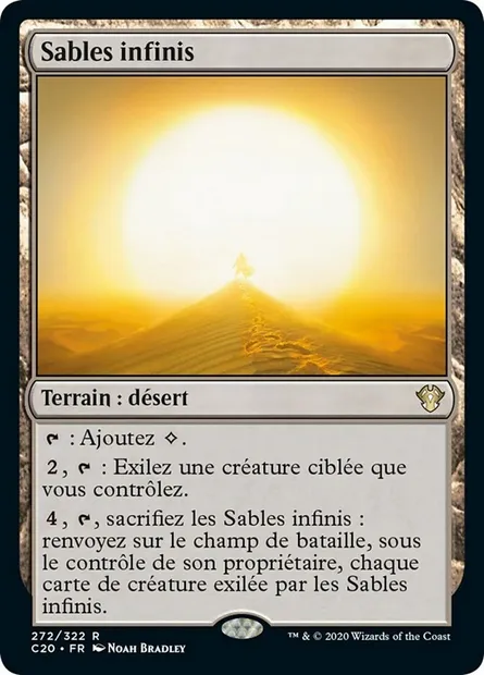 Sables infinis, carte Magic C20 272 — extension Commander 2020
