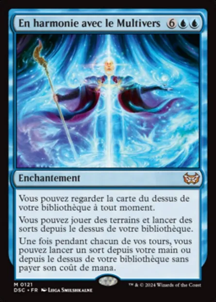 En harmonie avec le Multivers, carte Magic DSC 121 — extension Duskmourn: House of Horror Commander