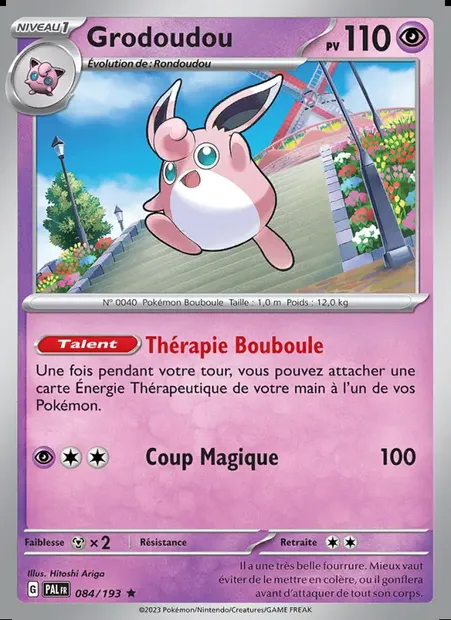 Grodoudou, carte Pokémon PAL 084 — extension Évolutions à Paldea