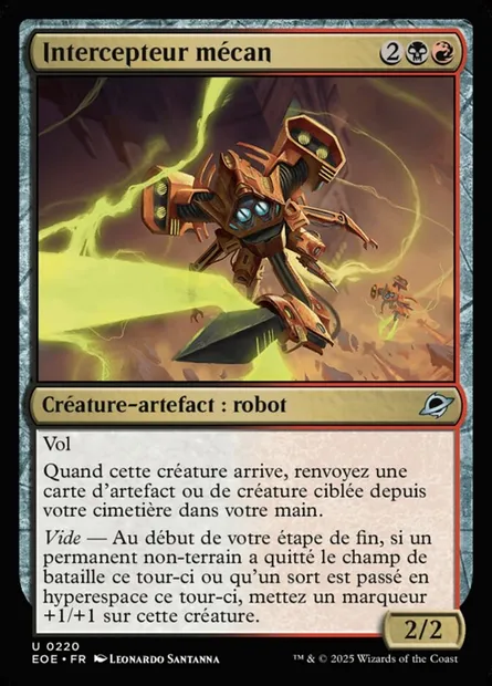 Intercepteur mécan, carte Magic EOE 220 — extension Edge of Eternities