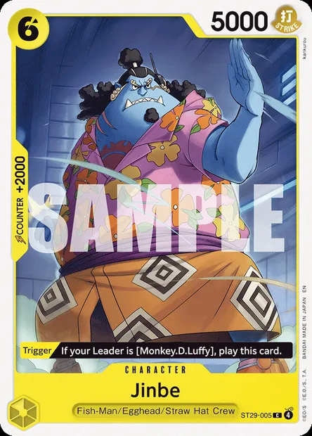 Jinbe, One Piece card ST29-005 — Egghead set