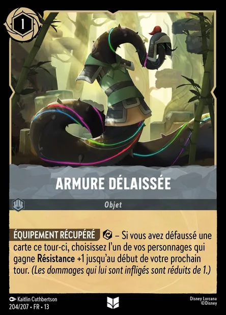 Armure délaissée, carte Disney Lorcana CH13-204 — extension Invasion Epineuse!