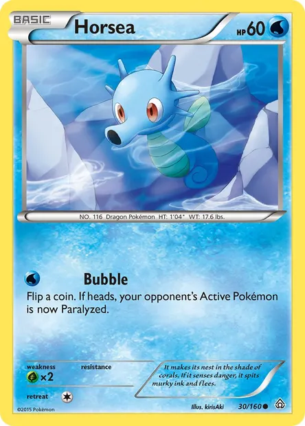 Horsea, Pokémon card PRC 30 — Primal Clash set