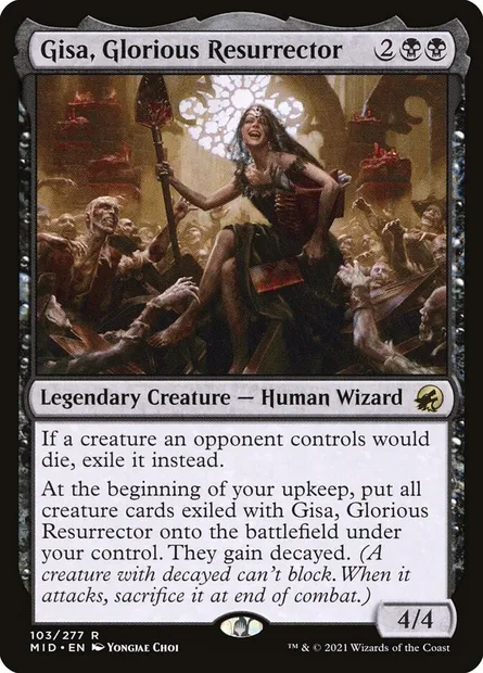 Gisa, Glorious Resurrector, Magic card MID 103 — Innistrad: Midnight Hunt set