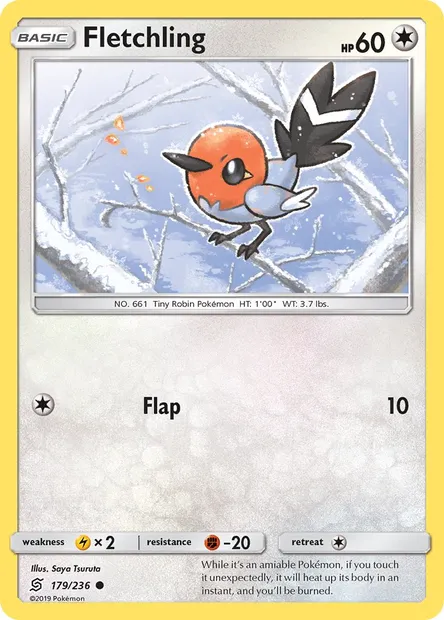 Fletchling, Pokémon card UNM 179 — Unified Minds set