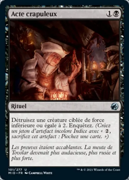 Acte crapuleux, carte Magic MID 101 — extension Innistrad : chasse de minuit