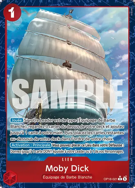 Moby Dick, carte One Piece OP16-021 — extension L'HEURE DE LA BATAILLE DÉCISIVE