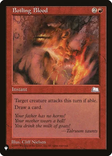 Sang chaud, carte Magic PLST WTH-92 — extension The List