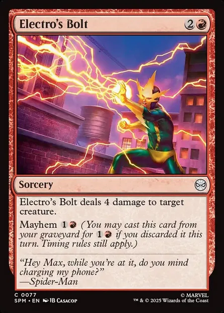 Electro's Bolt, Magic card SPM 77 — Marvel's Spider-Man set