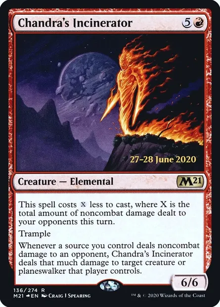 Chandra's Incinerator, Magic card PM21 136s — Core Set 2021 Promos set