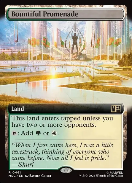 Bountiful Promenade, Magic card MSC 461 — Marvel Super Heroes Commander set