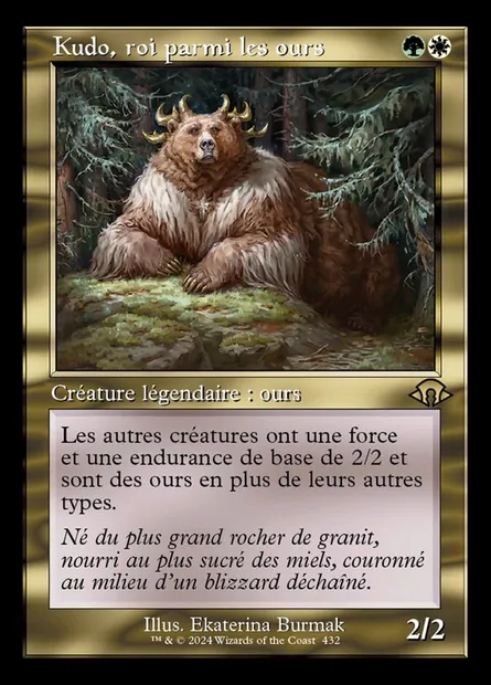 Kudo, roi parmi les ours, carte Magic MH3 432 — extension Modern Horizons 3