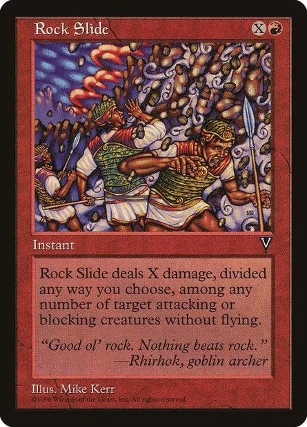 Rock Slide, Magic card VIS 92 — Visions set