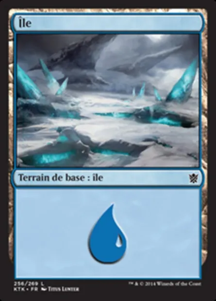 Île, carte Magic KTK 256 — extension Les Khans de Tarkir