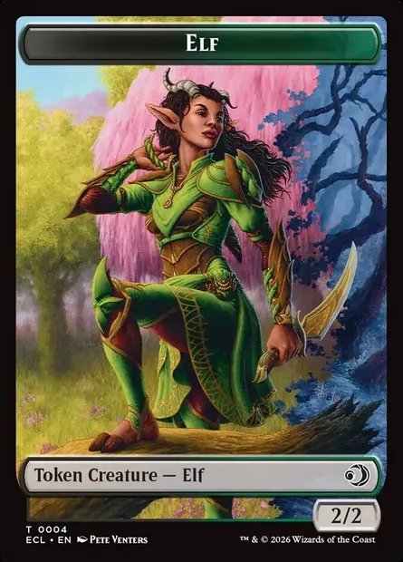 Elf, Magic card TECL 4 — Lorwyn Eclipsed Tokens set