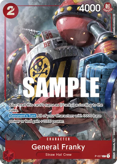 Général Franky, carte One Piece P-027 — extension Carte promo