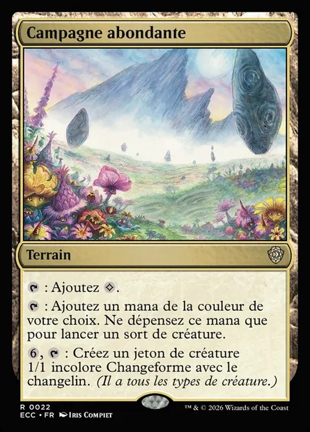 Campagne abondante, carte Magic ECC 22 — extension Lorwyn Eclipsed Commander