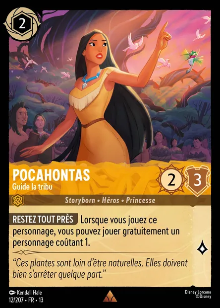 Pocahontas - Guide la tribu, carte Disney Lorcana CH13-012 — extension Invasion Epineuse!