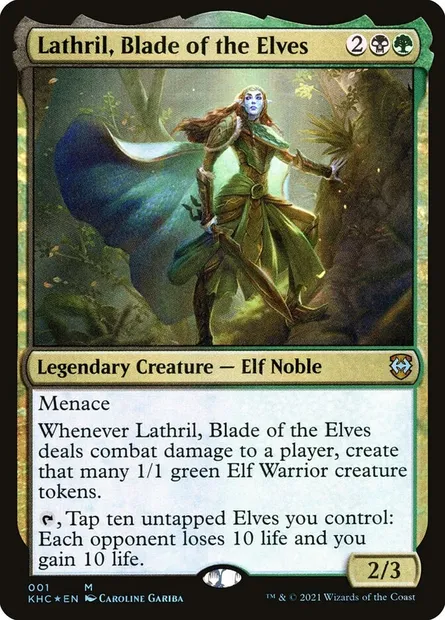Lathril, Blade of the Elves, Magic card KHC 1 — Kaldheim Commander set