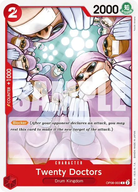 Twenty Doctors, One Piece card OP08-003 — TWO LEGENDS set