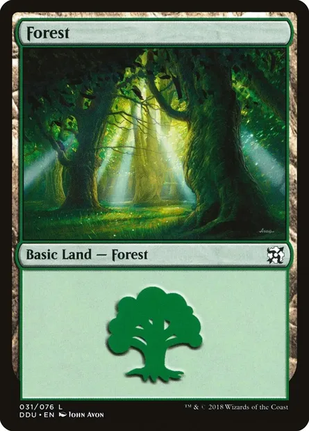 Forest, Magic card DDU 31 — Duel Decks: Elves vs. Inventors set