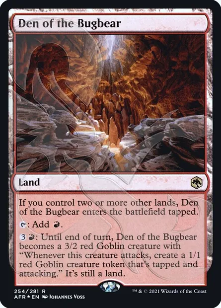 Den of the Bugbear, Magic card PAFR 254a — Adventures in the Forgotten Realms Promos set