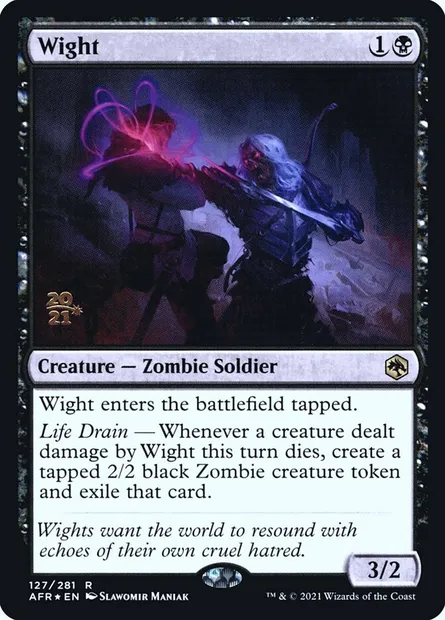Wight, Magic card PAFR 127s — Adventures in the Forgotten Realms Promos set