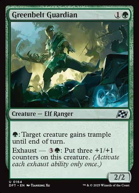 Greenbelt Guardian, Magic card DFT 164 — Aetherdrift set
