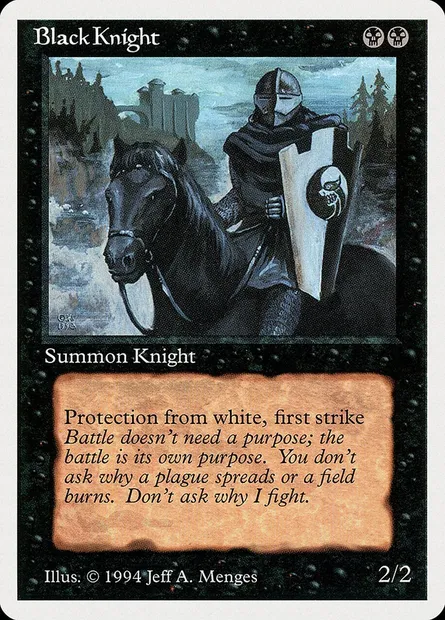 Black Knight, Magic card SUM 95 — Summer Magic / Edgar set