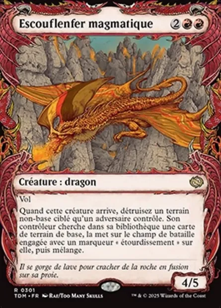 Magmatic Hellkite, carte Magic TDM 301 — extension Tarkir: Dragonstorm