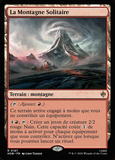 La Montagne Solitaire, carte Magic HOB 187 — extension The Hobbit