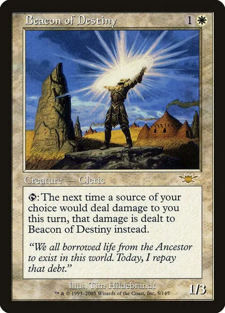 Beacon of Destiny, Magic card LGN 5 — Legions set
