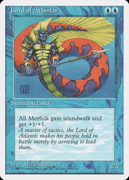 Seigneur de l'Atlantide, carte Magic 4ED 82 — extension Quatrième Edition