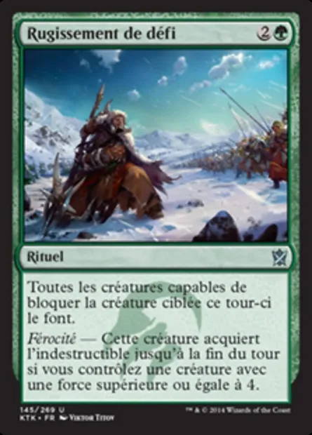 Rugissement de défi, carte Magic KTK 145 — extension Les Khans de Tarkir
