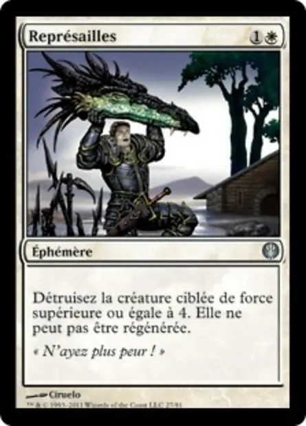 Représailles, carte Magic DDG 27 — extension Duel Decks: Knights vs. Dragons