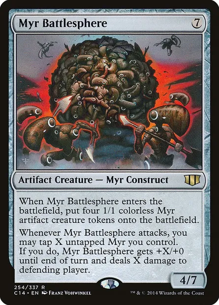 Myr Battlesphere, Magic card C14 254 — Commander 2014 set