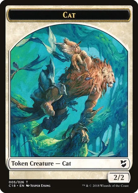 Cat, carte Magic TC18 5 — extension Commander 2018 Tokens
