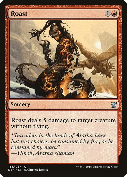 Roast, Magic card DTK 151 — Dragons of Tarkir set