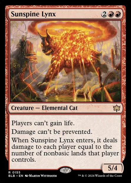 Sunspine Lynx, Magic card BLB 155 — Bloomburrow set