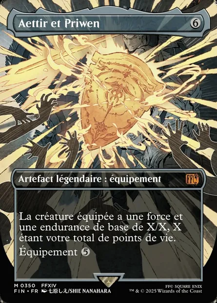 Aettir et Priwen, carte Magic FIN 350 — extension Final Fantasy