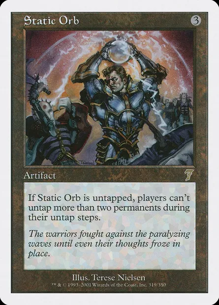 Orbe statique, carte Magic 7ED 319 — extension Septième Edition