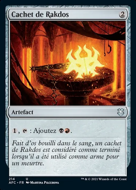 Cachet de Rakdos, carte Magic AFC 214 — extension Forgotten Realms Commander