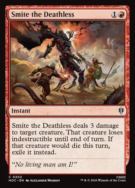Smite the Deathless, Magic card HOC 202 — The Hobbit Eternal set