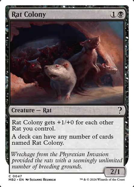 Rat Colony, Magic card MB2 47 — Mystery Booster 2 set