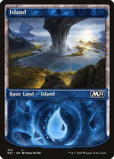Island, Magic card M21 310 — Core Set 2021 set