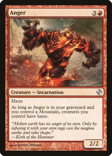 Anger, Magic card DDI 51 — Duel Decks: Venser vs. Koth set