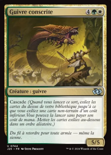 Guivre conscrite, carte Magic J25 744 — extension Foundations Jumpstart